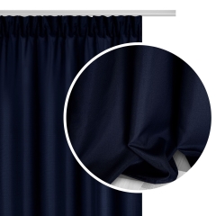 Granatowa Zasłona Gotowa Do Salonu Na Taśmie 140x270