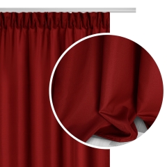 Czerwona Zasłona Gotowa Do Salonu Na Taśmie Żabki Tunel 140x250 Aura Gładka