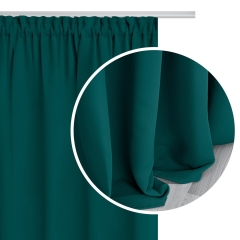 Ciemny Turkus Zasłona Zaciemniająca Na Taśmie Blackout 140x250 HOLD
