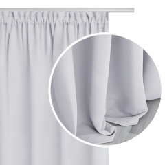 Biała zasłona zaciemniająca na taśmie blackout 140x270 hold