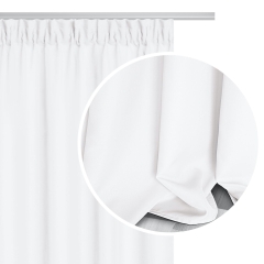 Biała Zasłona Do Kuchni Na Taśmie 140x175
