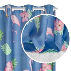 Granatowa Zasłona Do Salonu 140x250 FLAMINGI