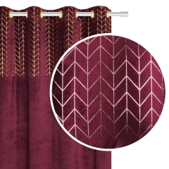 Bordowa Zasłona Welurowa Velvet 140x250