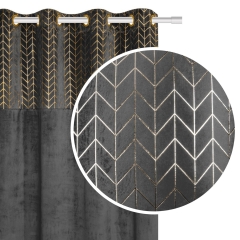 Grafitowa Zasłona Welurowa Velvet 140x250