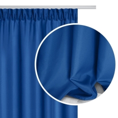 Błękitna Zasłona Gotowa Do Salonu Na Taśmie 140x270