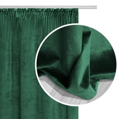 Butelkowa Zieleń Zasłona Welurowa Velvet Na Taśmie 140x270 Velvet