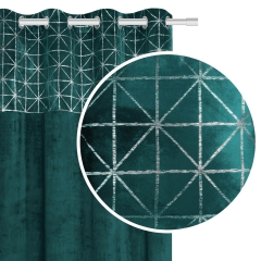 Ciemny Turkus Zasłona Welurowa Velvet 140x250