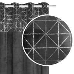 Grafitowa Zasłona Welurowa Velvet 140x250