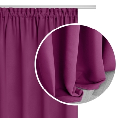 Amarantowa Zasłona Zaciemniająca Na Taśmie Blackout 140x250 HOLD