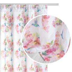 Kwiatowa Zasłona Na Taśmie W Kwiaty 140x250