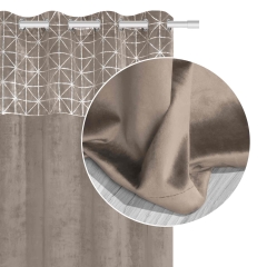 Ciemno Beżowa Zasłona Welurowa Velvet 140x250