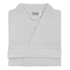 Szary Szlafrok Bawełniany Kimono GOFER XS