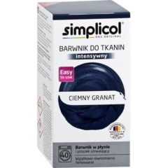 SIMPLICOL Barwnik do tkanin INTENSIV CIEMNY GRAnaT 560g