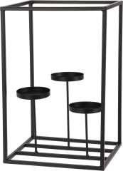 Świecznik na PODGRZEWACZ Metalowy Czarny Loft 36cm