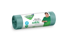 Forte Worki do segregacji 60L 10szt zawiązywane Szkło