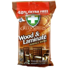 Zielony chusteczki do drewnianych powierzchni 70szt SHIELD WOOD LAMIN