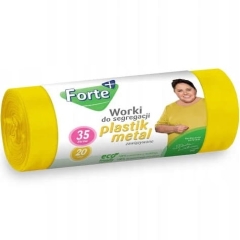 Forte Worki do segregacji 35L 20szt zawiązywane PLASTIK/METAL