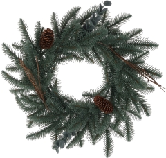 WIANEK ZE ZDOBIENIAMI 35cm wieniec girlanda