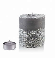 Świeca Lampion WALEC 120X120 DIAMENT SZARY