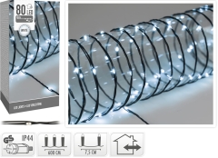 ŁAŃCUCH ŚWIETLNY 80LED Biały SOFT WIRE 6m