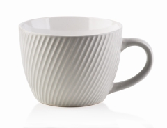 Duży Ceramiczny Szary Kubek 480ml 8cm