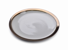 Zdobiony Szary Talerz 20cm