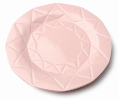 Ceramiczny Obiadowy Różowy Talerz płaski 24cm