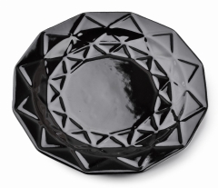 Ceramiczny Obiadowy Czarny Talerz obiadowy 24cm