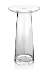 Szklany Wazon z kołnierzem h25x14,5l przeźroczysty