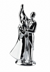 Ozdobna Figurka Figura para srebrna 9,5x5x20cm