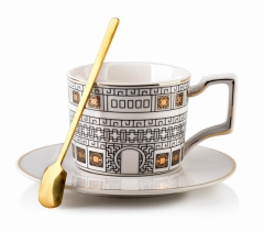 Porcelanowa Filiżanka ze spodkiem 220ml z łyżeczką na prezent