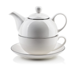 Porcelanowy Obiadowy Dzbanek Czajnik z filiżanką Tea for One