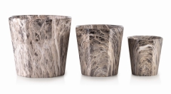 Nowoczesny Marmur Zestaw 3 doniczek ceramicznych