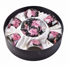 Komplet Filiżanek Porcelanowych 6el. 250ml ze spodkami