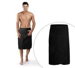Czarny Męski Ręcznik Do Sauny KILT L/XL