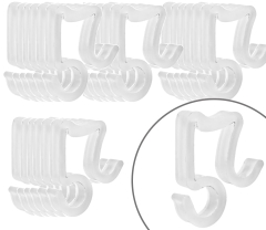 Zawieszka uchwyty 24x Hak haczyk do rynien zawieszania lampek świątecznych