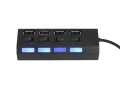 AK228A HUB 4xUSB AKTYWNY Z WYŁĄCZNIKAMI