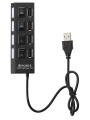 AK228A HUB 4xUSB AKTYWNY Z WYŁĄCZNIKAMI