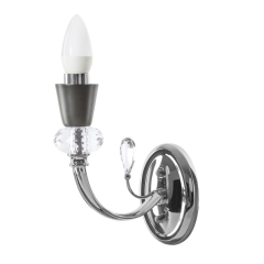 Lampa Dekoracyjna Glamour 9x21x25cm Srebrna