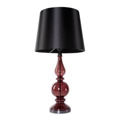 Lampa Dekoracyjna Glamour 28x36x70cm Bordowa