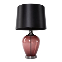 Lampa Dekoracyjna Glamour 33x59cm Bordowa