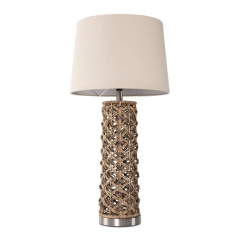 Lampa Dekoracyjna Glamour 33x38x75cm Brązowa