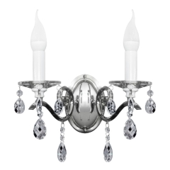 Lampa Dekoracyjna Glamour 34x20x32cm Srebrna