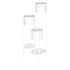 Kwietnik Stojak na kwiaty Biały 38x15x81