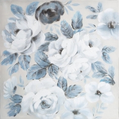 Obraz ręcznie malowany na płótnie 60x60cm Biały