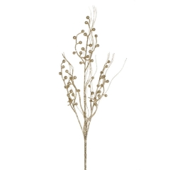 Gałązka Świąteczna Kwiat Sztuczny 50x20cm Beżowy 12szt.