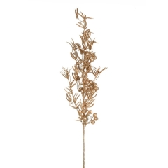 Gałązka Świąteczna Kwiat Sztuczny 60x20cm Złoty 12szt.