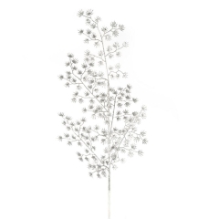 Gałązka Świąteczna Kwiat Sztuczny 70x20cm Srebrny 12szt.