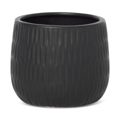 Donica Doniczka Ceramiczna 16x13cm Czarna