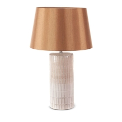 Lampa Dekoracyjna Glamour Dekoracyjna 33x56cm Kremowa